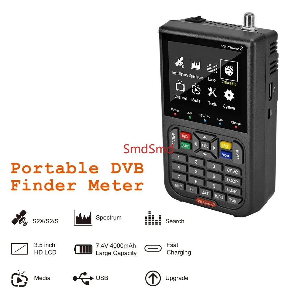 Фото Цифровой детектор сигнала V8 Finder2 для спутниковых антенн FTA DVB-S/S2/S2X с ЖК-экраном для настройки спутникового ТВ-ресивера №2