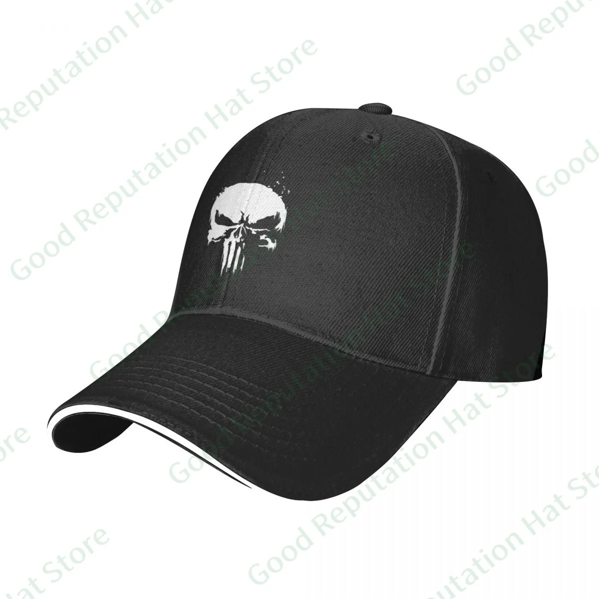 

Men Women Multiple Colour Punisher Black Background Baseball Cap Peaked Cap Adjustable Summer Dad Hat Shade Sport Baseball Hats
