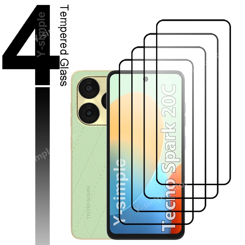 4/2 шт. закаленное стекло для Tecno Spark 20C защита экрана Взрывозащищенная Передняя