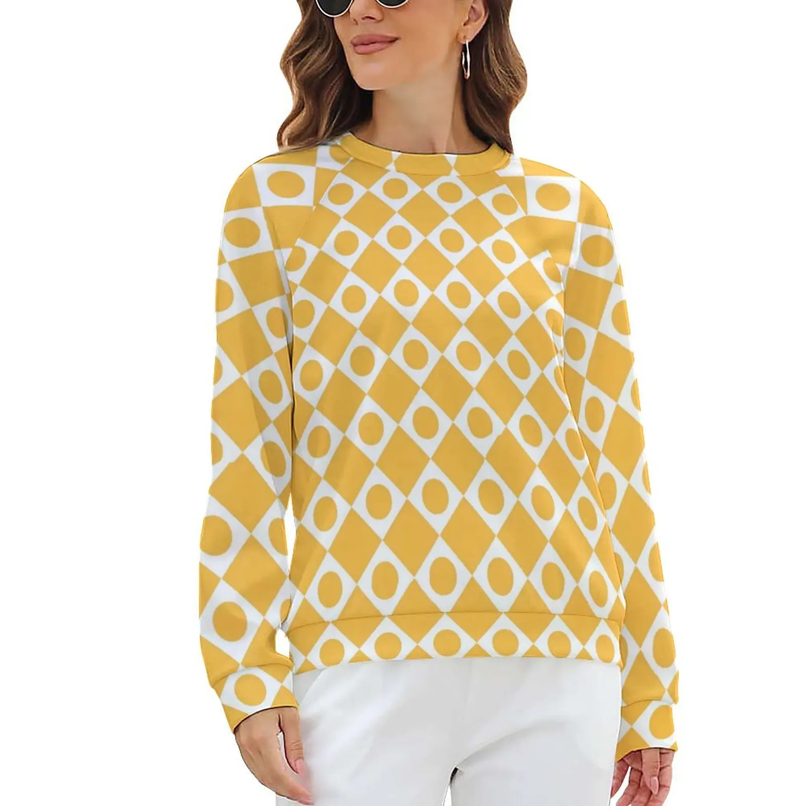 

Повседневные толстовки в стиле ретро 60-х годов, белая и желтая Толстовка Y2k с принтом, осенние толстовки оверсайз в стиле хип-хоп с длинным рукавом, подарок на день рождения