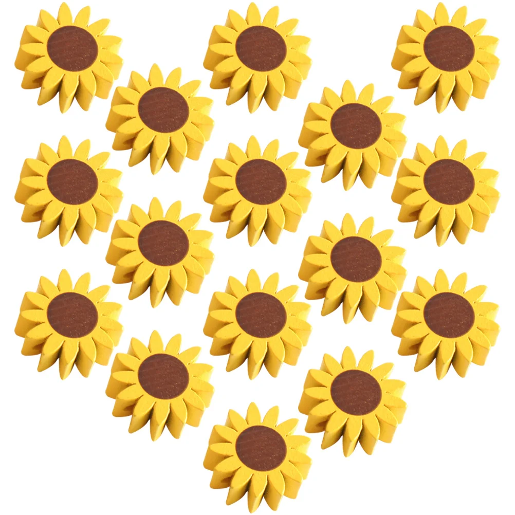 

Beads Sunflower Bead Wood Loose Wooden Diy Spacer Garland Making Charms Craft Bracelet Jewelry Farmhouse Bulk Flat Autumn Summer