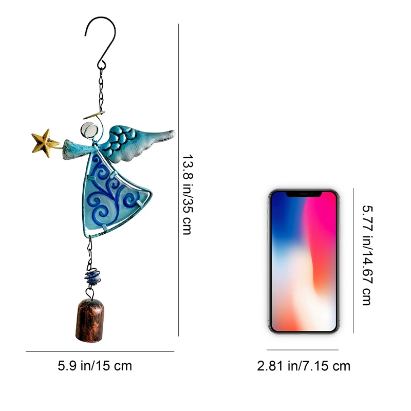 Металлический ангел колокольчик подвесное украшение орнамент колокольчики