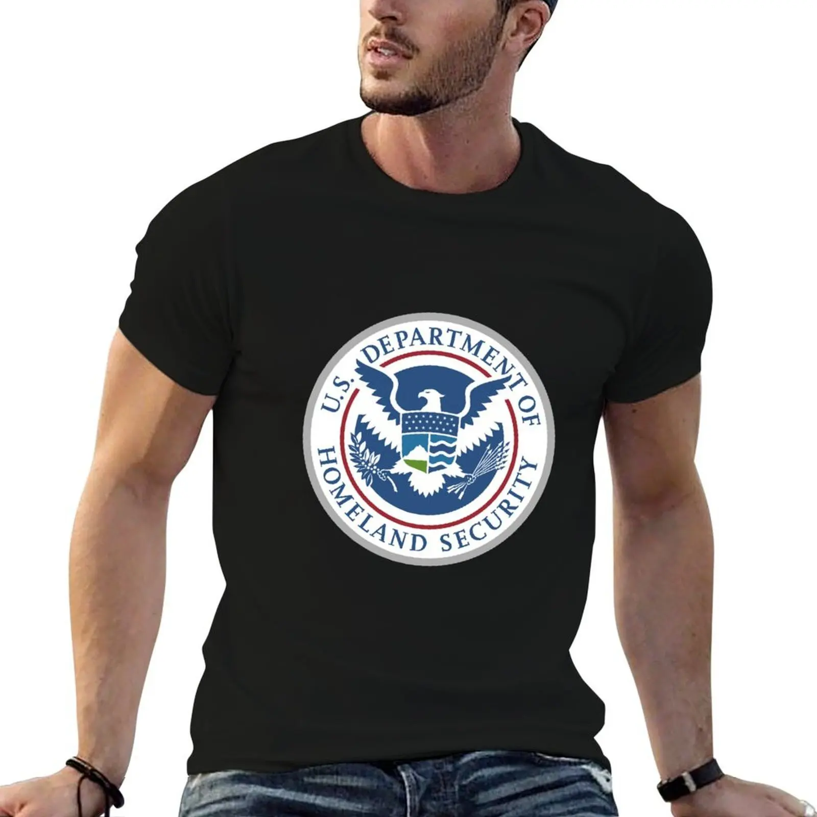 Фото Футболка AMERIKA U.S. DEPARTMENT OF HOMELAND SECURITY, повседневная рабочая одежда, футболка №1
