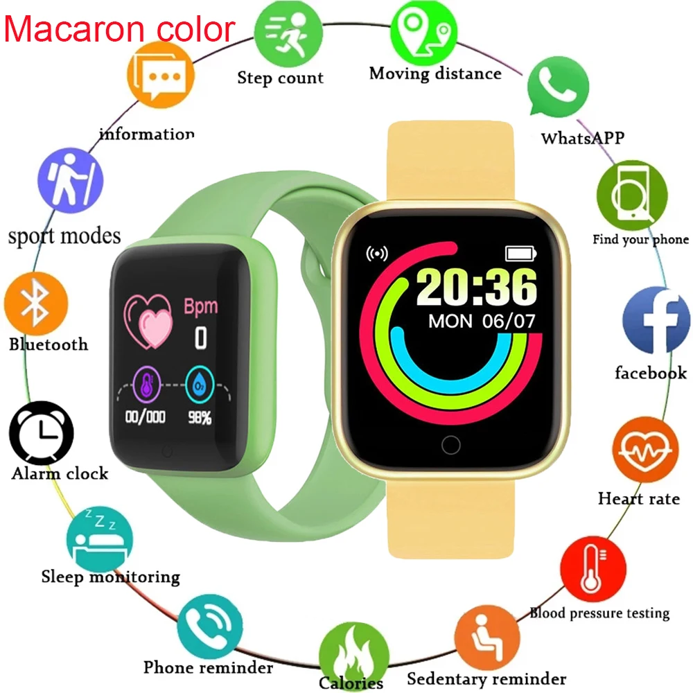 

Women's Smart Watches Heart Rate Monitor Men SmartWatches IP67 Waterproof Sport Fitness Tracker Kids Smart Watch For Android IOS