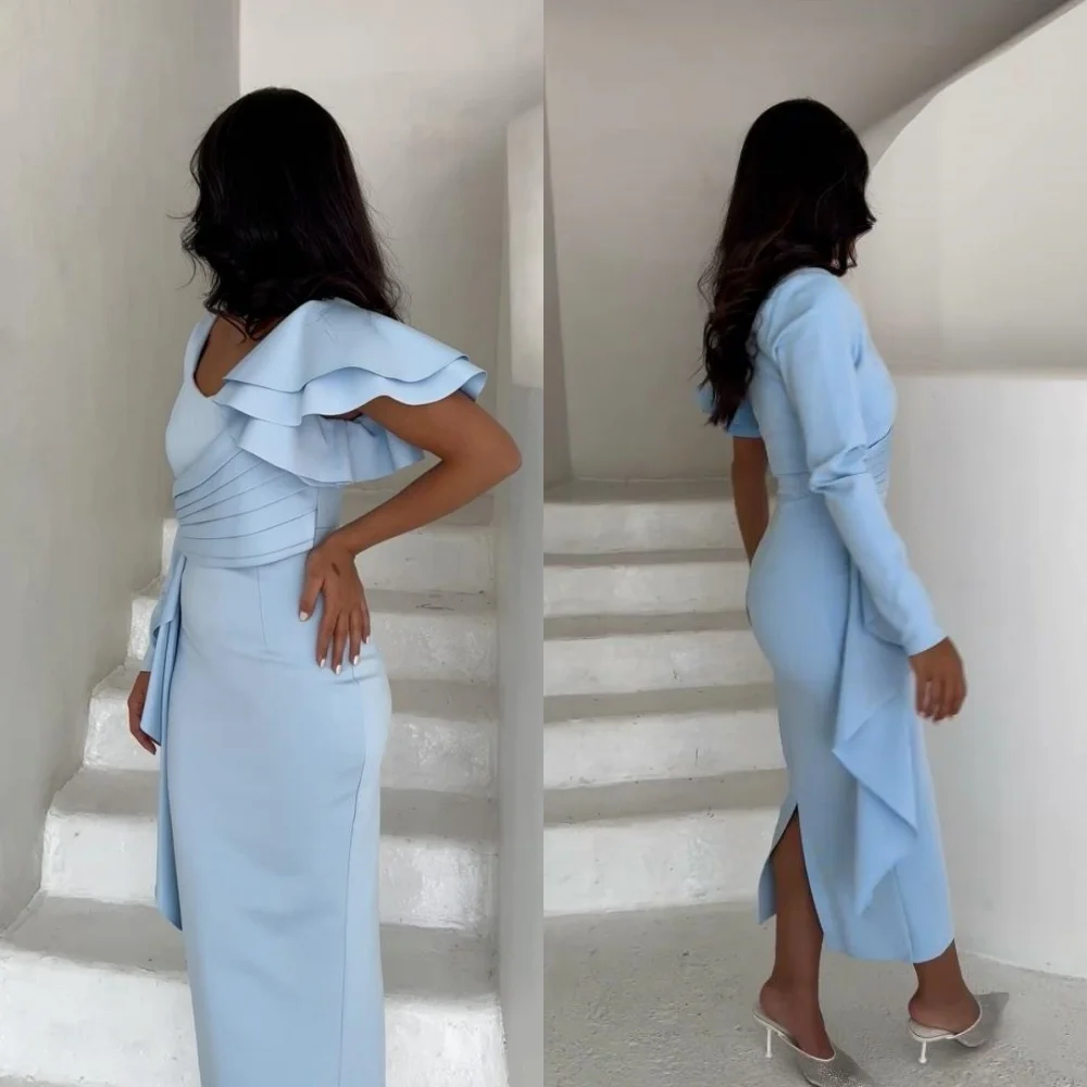 Индивидуальное трикотажное платье с оборками и складками для вечеринки рюшами