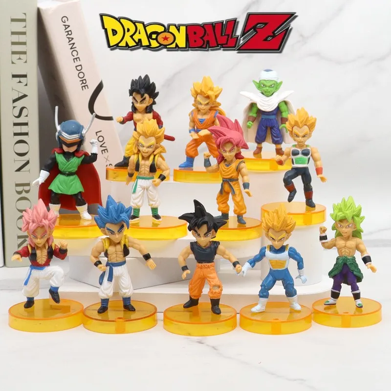 

12 pcs Dragon Ball Figure Vegeta Anime Action statues Kawaii Free Shipping Items PVC Figures Collectible Model Toy Gift Boy Toys