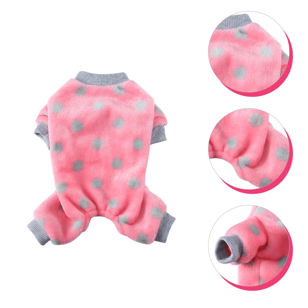 

Dog Clothes Pet Decorative Warm Fleece Cat Supplies Keeping Coat Doggie Jacket Vest Cozypuppy Onesie Cotton Rompers Costume