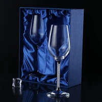 creative gemstone wine glass wedding champagne glasses lover rhinestone wedding glass crystal goblet banquet wedding decoration