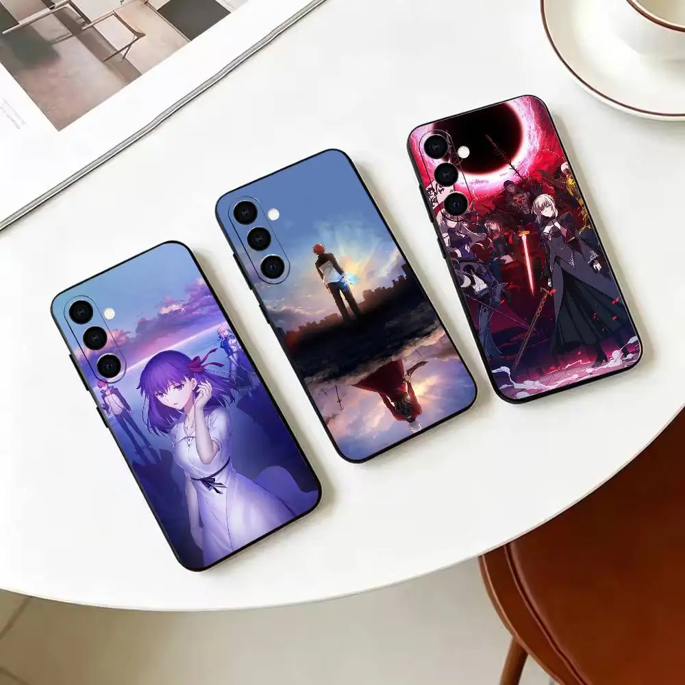 Фото Чехол для телефона Clash With Future Self Fatestay night UBW из мягкого силикона для Samsung Galaxy A73/A72/A70/A53/A52/A51 - черный №1