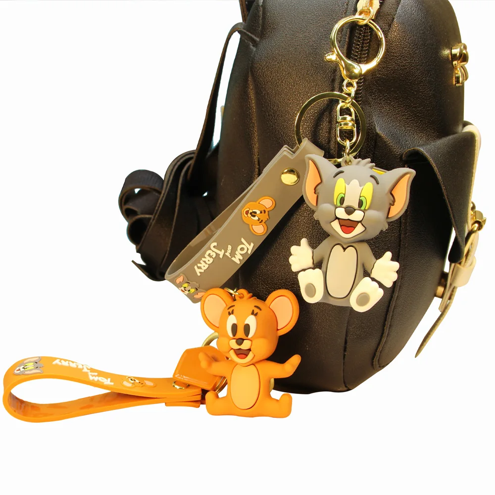 Брелок с милым котом и кукла мышка брелок подвеской в виде мультяшного аниме Тома