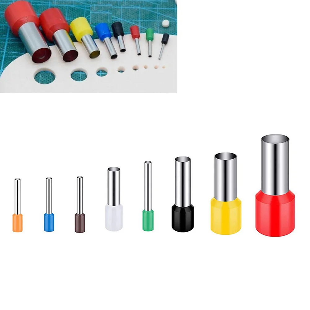 

8pcs Clay Circular Punch Cutters Earring Hole Hollow Make Pottery Clay Tools ​Copper Nickel Plating For DIY Accessories