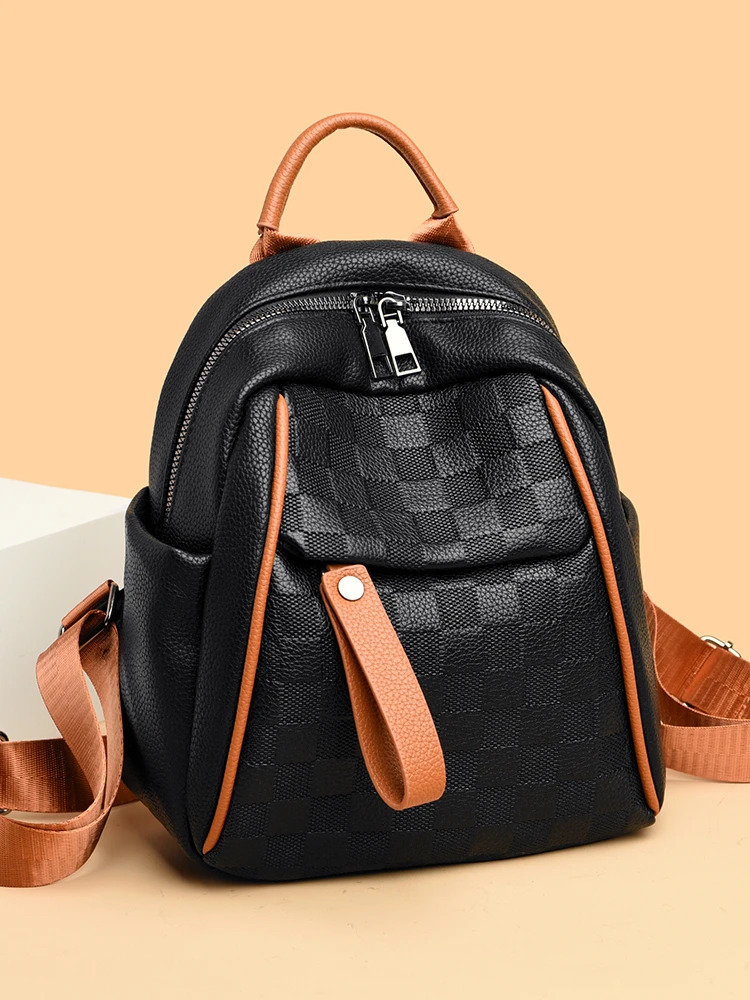 Оранжевый рюкзак новый легкий роскошный простой контрастного цвета модный