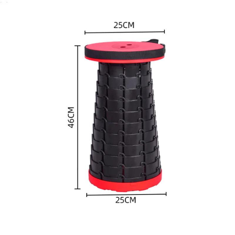 300kg Bearing Retractable Fold Stool Outdoor Flexible Stool Stretching Fishing Camp Outdoor Folding Chair PP Material Portable images - 6