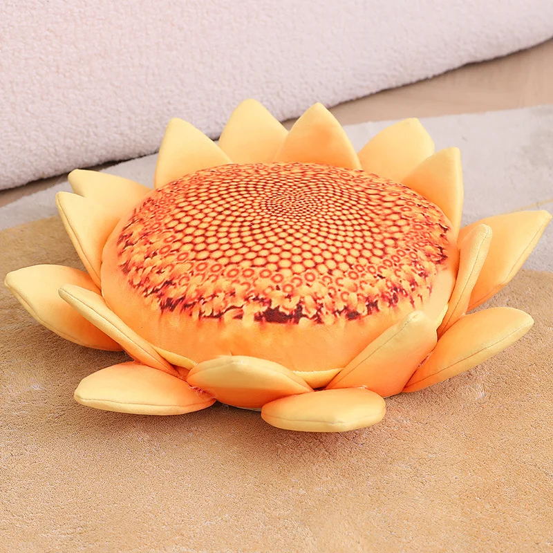 

40-80CM Colorful Lotus Flower Plush Pillow Soft Stuffed Plant Cushion Toys Lotus Shaped Floor Mat Home Decoration Girls Gifts