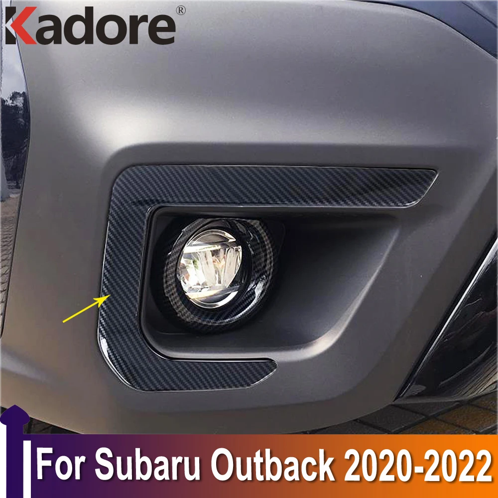 

Автомобильные аксессуары для Subaru Outback 2020 2021 2022, передние противотуманные фары из углеродного волокна, противотумансветильник ры, полоски дл...