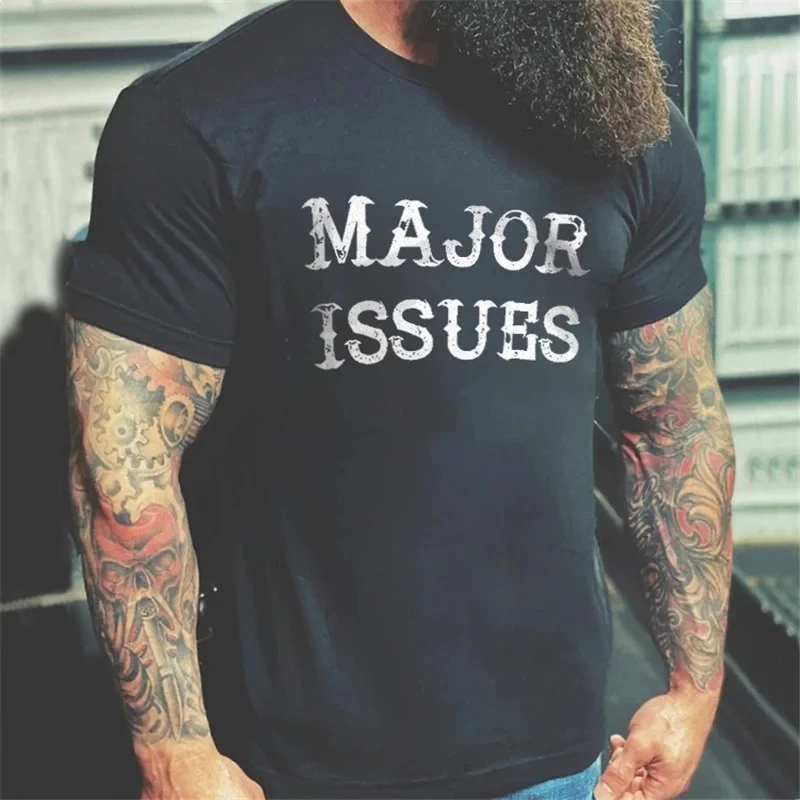

Badassdude All-match Cozy Major Issues Printing Men's Casual Fashion T-shirt