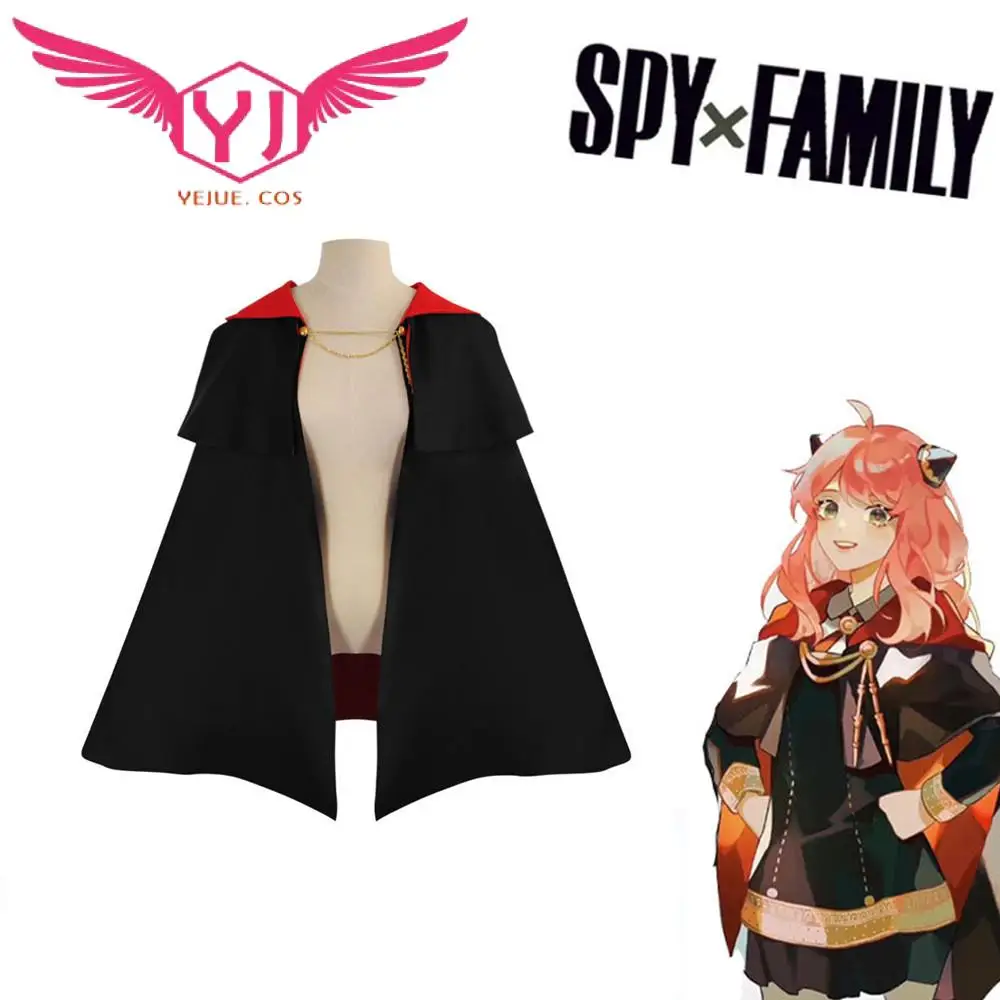 

Anime Spy Family Anya Forger Damian School Uniform Desmond Imperial Scholar Halloween Black Cape Costume for Kids