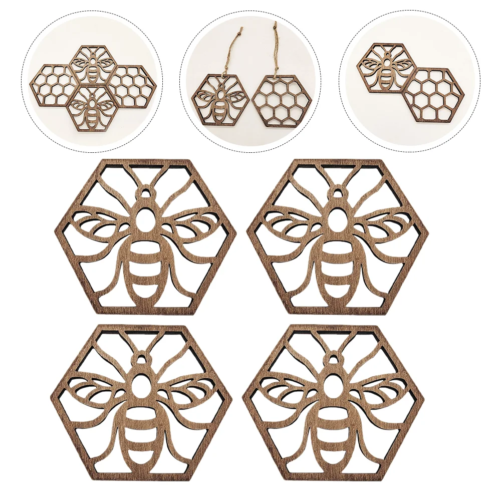 

Coasters Wooden Cup Mat Coffeetea Drink Coaster Wood Holder Placemat Honeycomb Pan Hot Trivet Drinks Farmhouse Pad Pot Drinking