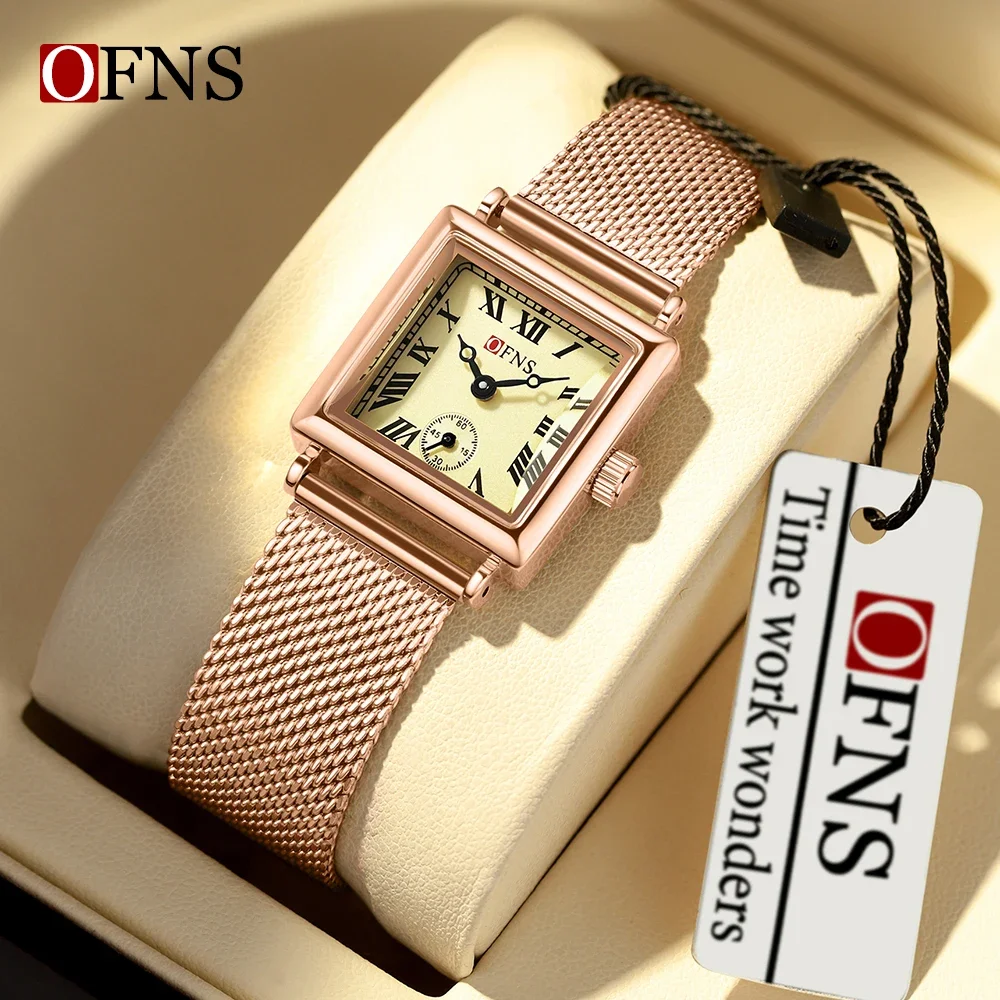 Часы наручные OFNS женские кварцевые модные Необычные водонепроницаемые с