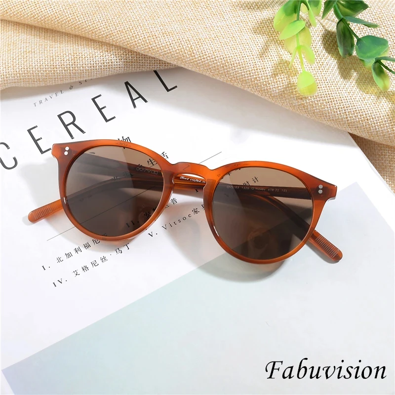 Очки солнцезащитные круглые в винтажном стиле для мужчин и женщин