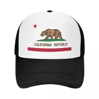 classic unisex bear california republic flag baseball cap adult adjustable trucker hat men women hip hop snapback caps
