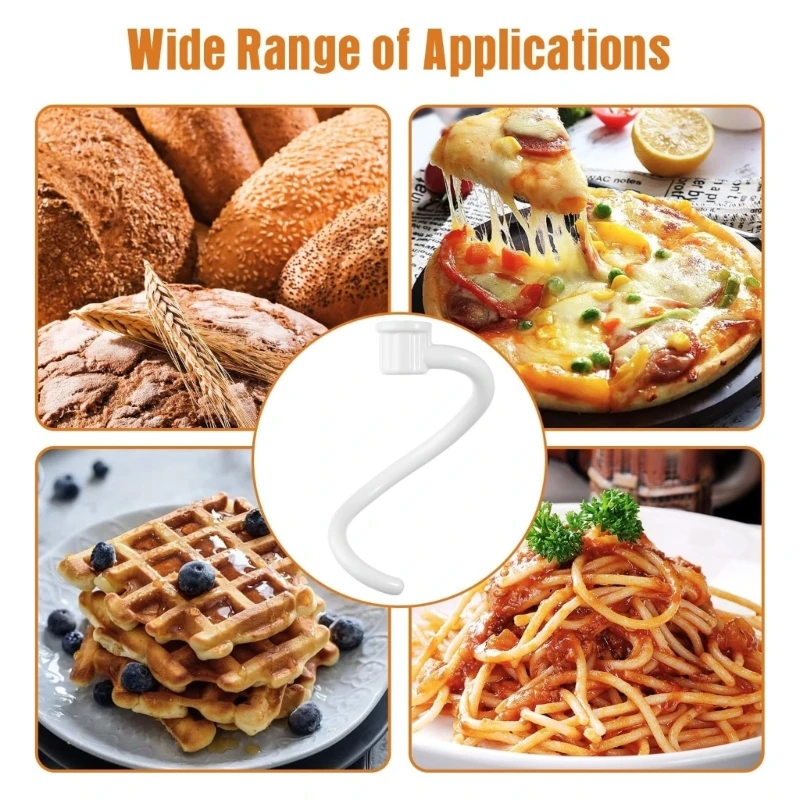 Металлический крючок для тестомеса с покрытием сменный совместимый 6QT KV25G0X KV25G8X