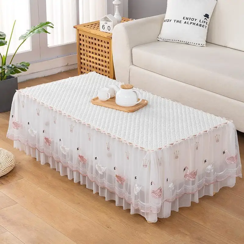 

Modern Minimalist Lace Dustproof Tablecloth Rectangular Fabric Tea Tablecloth Multiple Options Home Decoration Cover Cloth