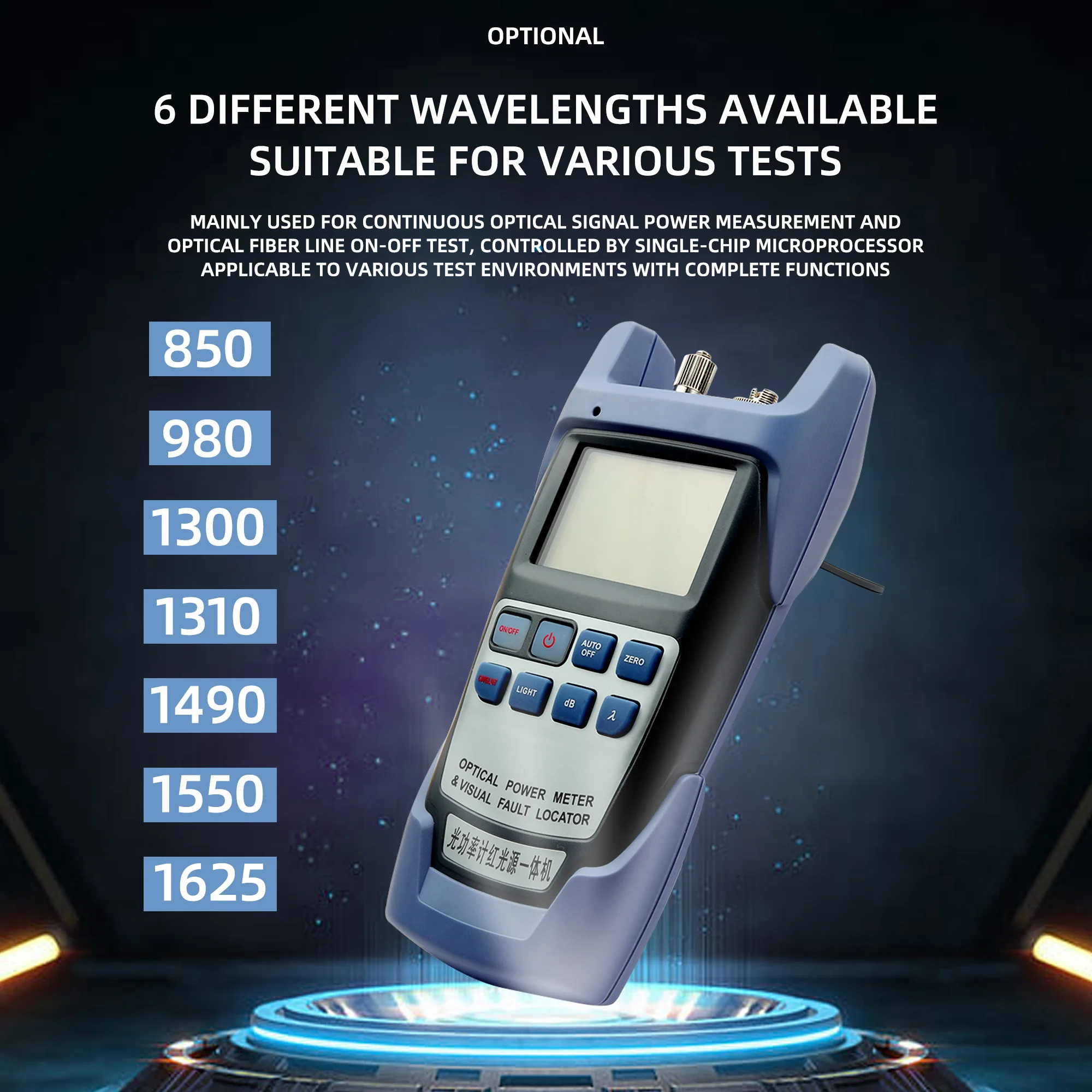 Оптический измеритель мощности параметры от + 10 дБм и 1 мВт 5 км тестер оптических