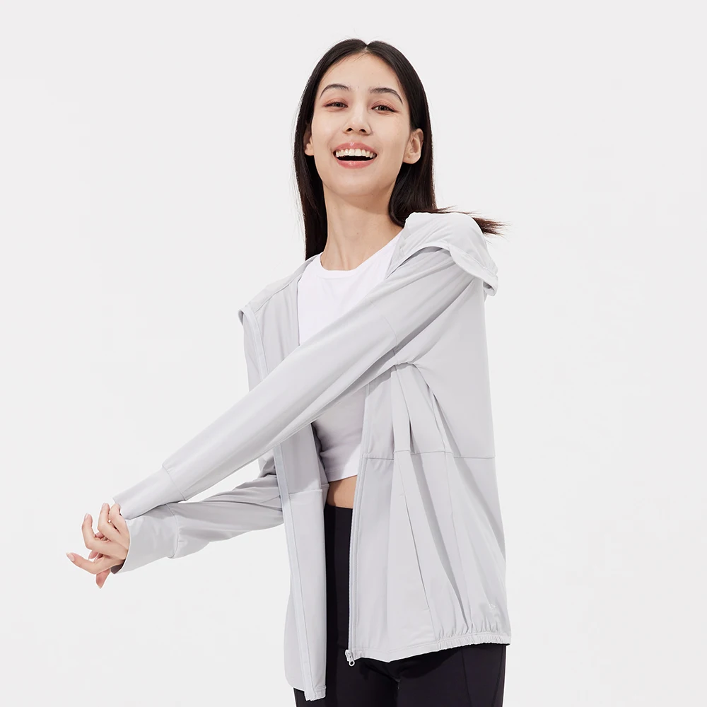 

OhSunny Coolchill Sun Protection Clothing Women Spring Summer Anti-UV UPF50+ Hooded Off-shoulder Breathable Sports Outdoor
