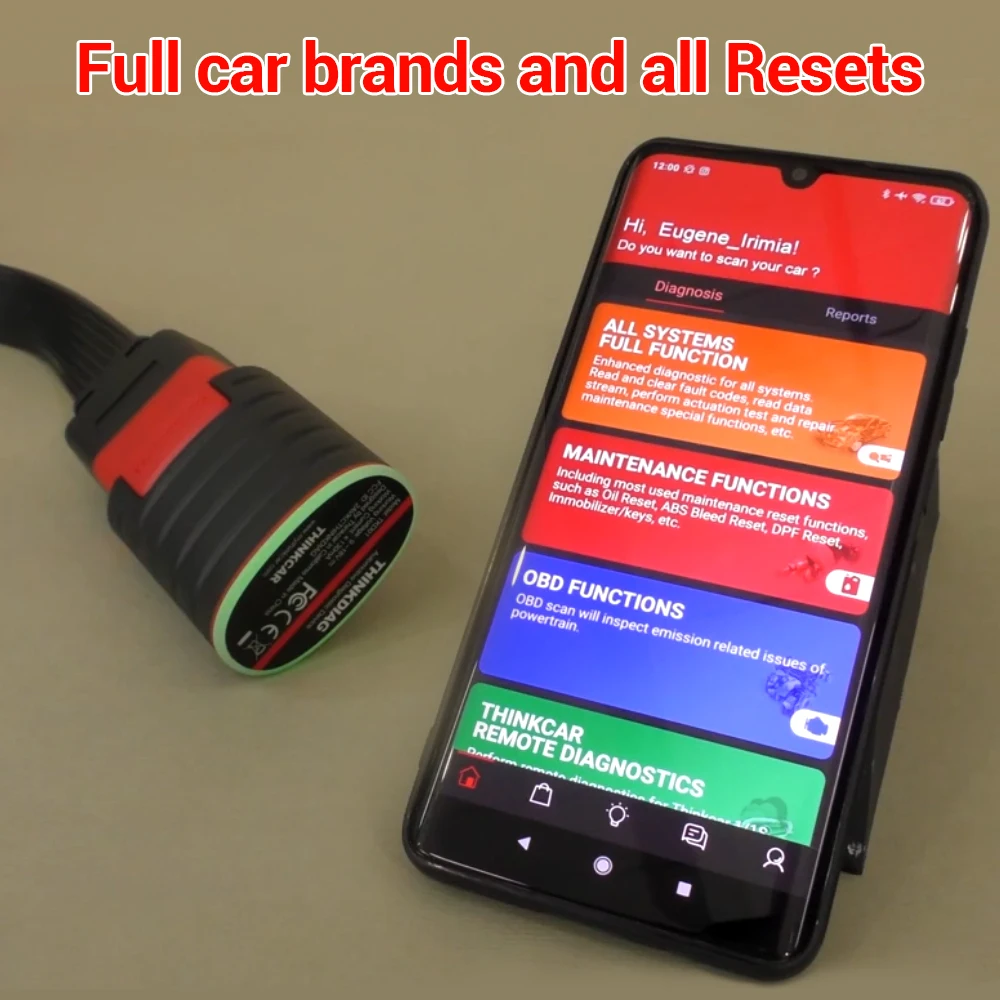 

Thinkcar THINKDIAG Full software 1 Year free update All System 16 Reset Auto OBD2 Scanner OBDII Diagnostic tool PK AP200 reader