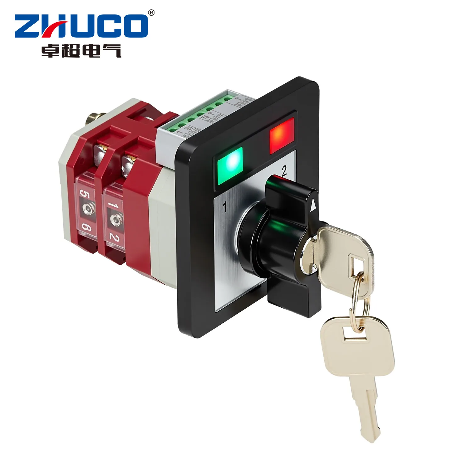 Фото Переключатель кулачковый универсальный Zhuco Lw12-16/N22.2-72S, двухскоростной, с подсветкой, 0.1 кг, с фиксацией положения №4