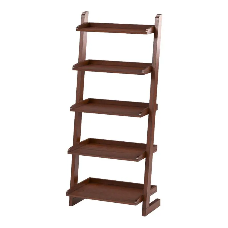 

Carley 5-Shelf Ladder Leaning Bookcase, Antique Oak