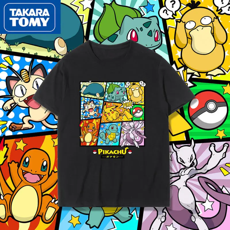 

TAKARA TOMY Summer New Men's and Women's Cotton Loose Breathable Round Neck Short-sleeved T-shirt Student Skin-friendly Top