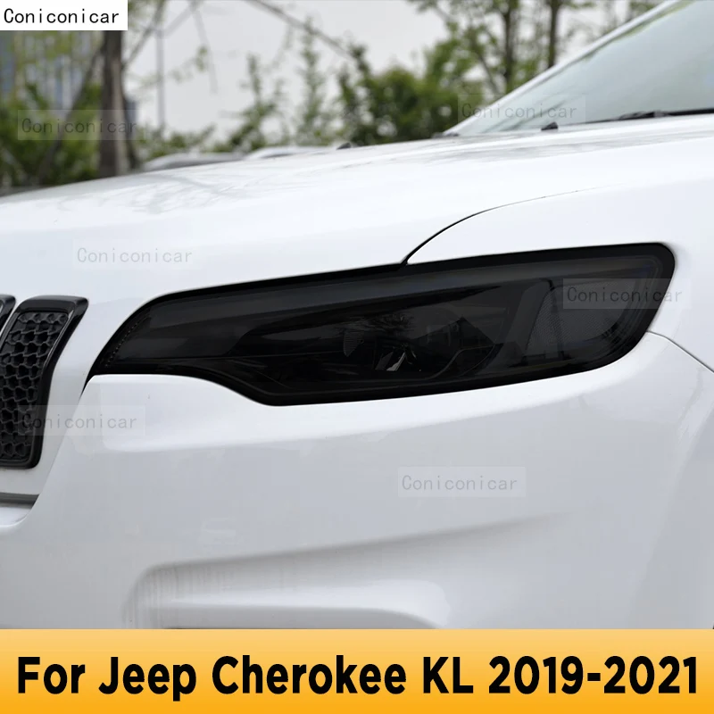 

For Jeep Cherokee KL 2019-2021 Car Exterior Headlight Anti-scratch Front Lamp Tint TPU Protective Film Repair Accessories