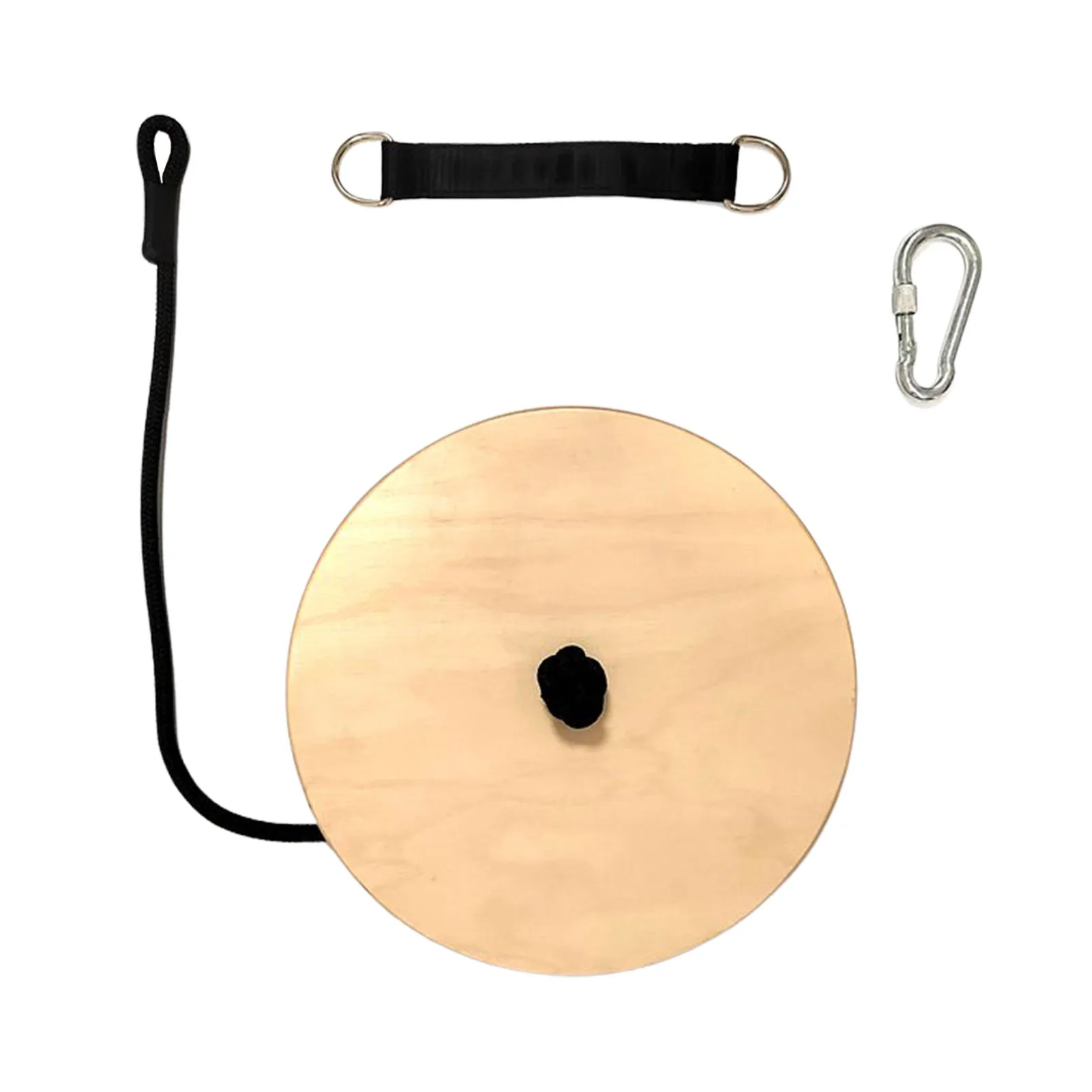 

Kids Round Disc Plate Swing Seat with Adjustable Hang Rope Wooden Disc Swing Playground Swingset Accessories Outdoor for Kids