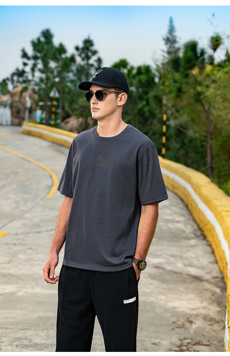 

Мужская хлопковая футболка с коротким рукавом, 2628 г