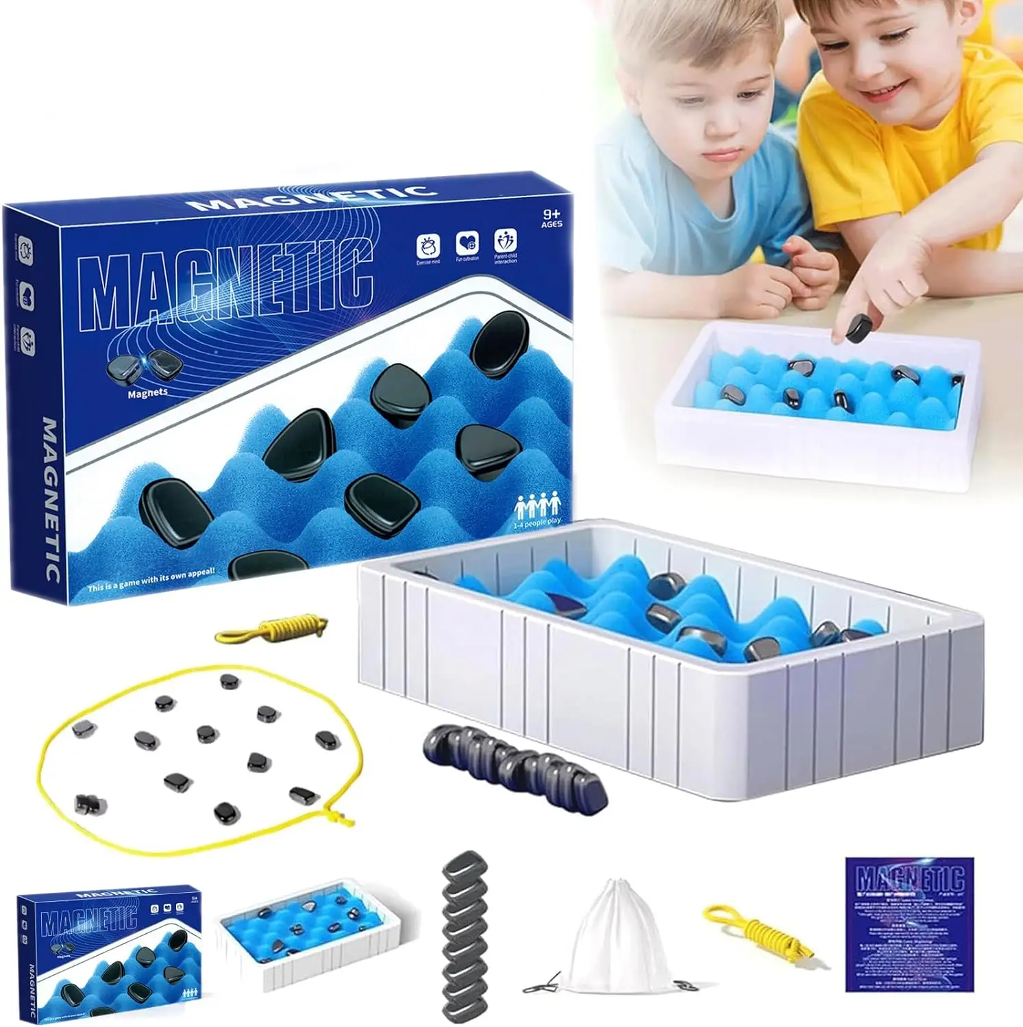 

Magnetic Chess Game, Magnetic Chess Board Game, Strategy Table Top Game, Chess Board Game with Magnetic Effect