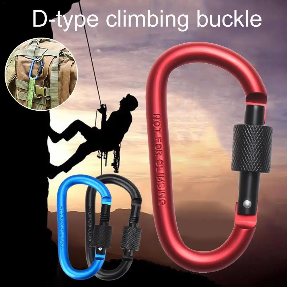 

Aluminium Alloy D-Type Carabiner Hook Keychain Buckle Outdoor Camping Travel