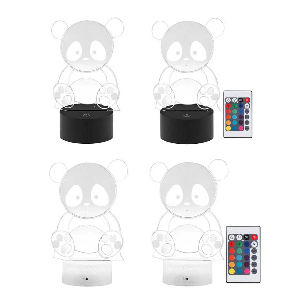 

Ночсветильник светодиодный с 3D рисунком панды, ночсветильник для сна в виде животного, украшение для дома, спальни, подарок на день рождения
