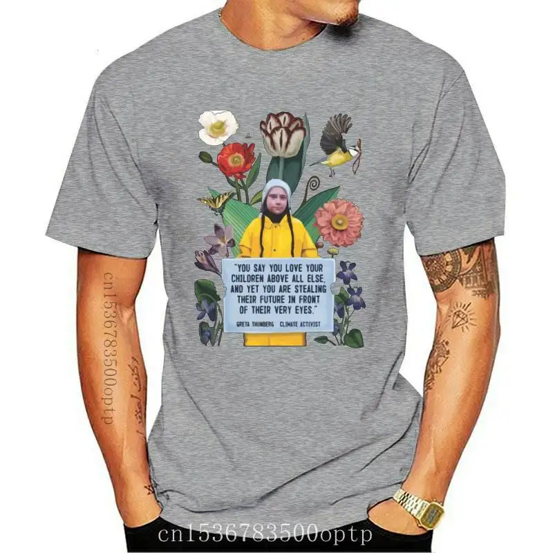 

Мужская футболка Greta Thunberg 2022, футболка с принтом активиста по борьбе с изменением климата, с рисунком, с рисунком