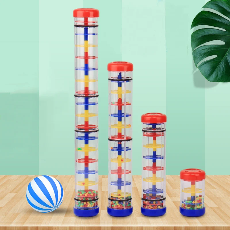 

Rain Stick Musical Toy Raindrop Sound Music Toys For Kids Rain Stick Rainbow Hourglass Rain Rainmaker Baby Educational Fun Toy
