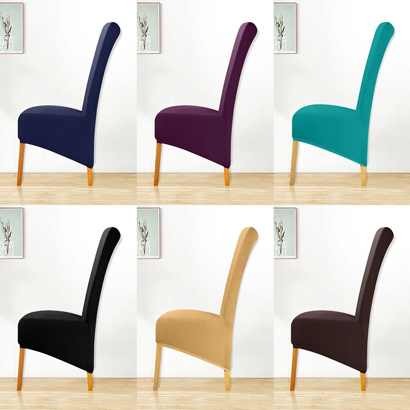 

1/2/4/6 Pieces XL Size Chair Covers Stretch Spandex Fabric Seat Slipcover For Dining Room Restaurant Hotel Party Banquet Chair