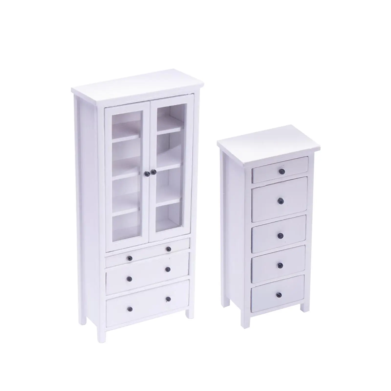 

Dollhouse Cabinets 1/12 Scale for Dollhouses Furniture Model Decorative