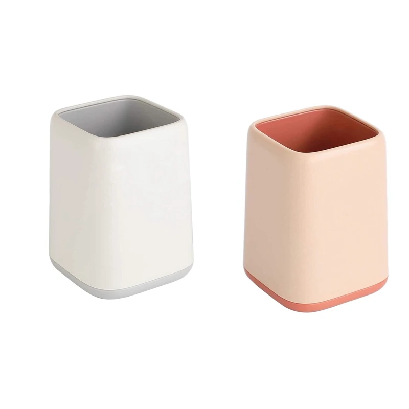 

2 Pcs Desk Pen Holder Two-Tone Durable Desktop Organizer Pencil Holder For Desk