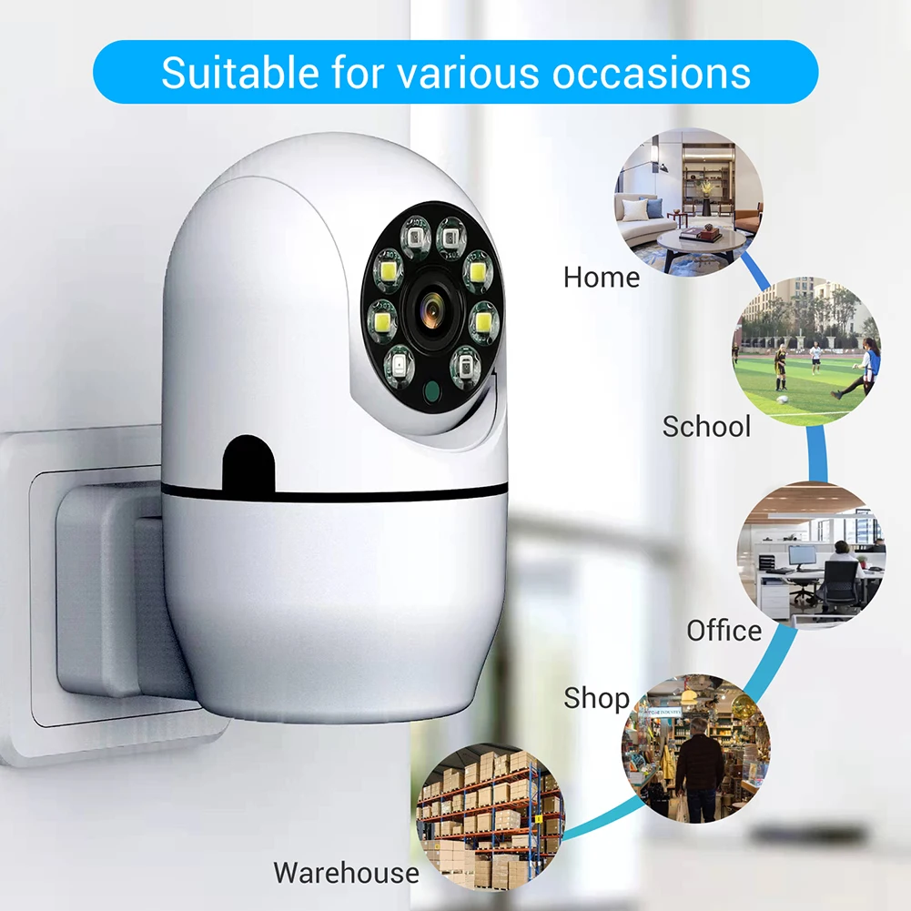 

1080P HD Wireless Monitoring Surveillance Camera Infrared Night Vision WiFi Mobile Phone Remote Security IP Camera EU/US Plug