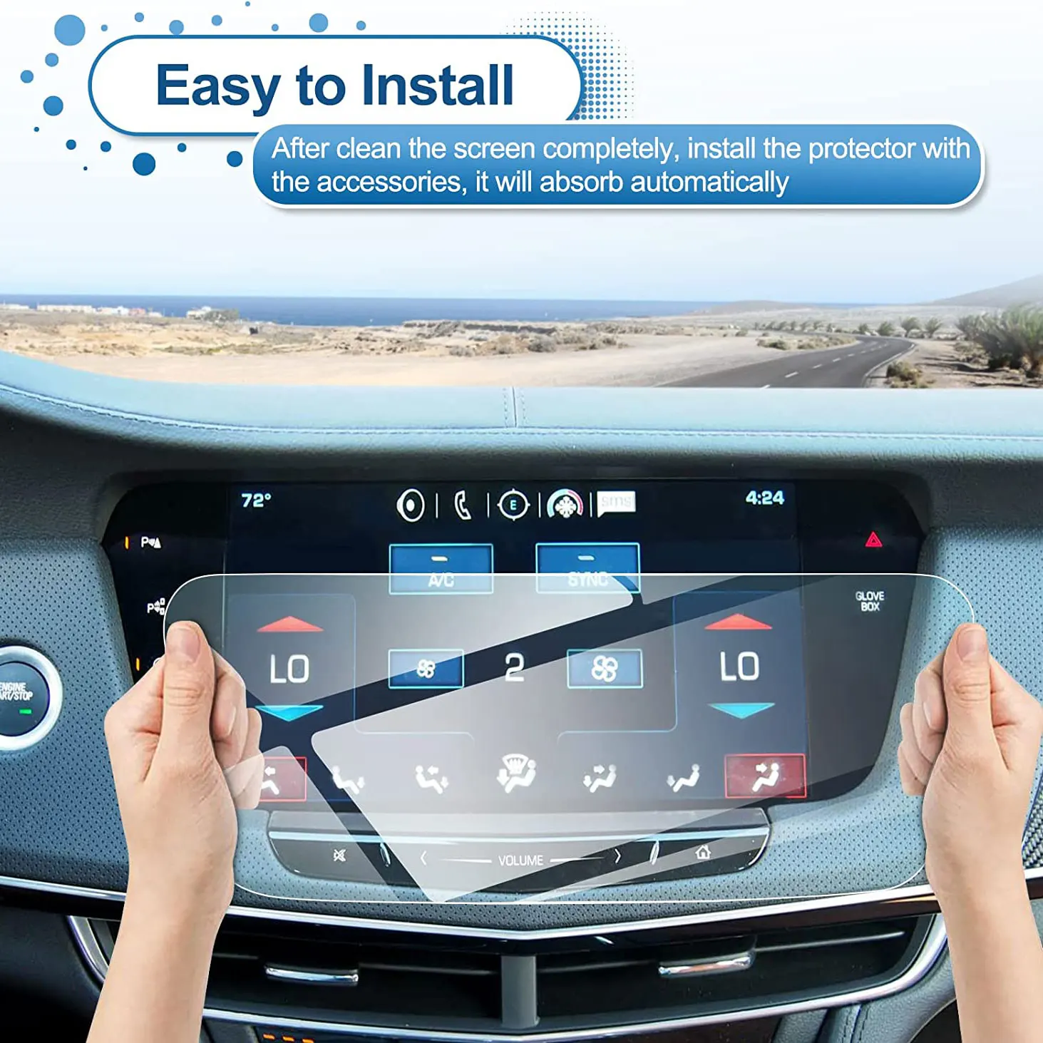 

10,1-дюймовая Защитная пленка для навигатора GPS для Cadillac CT6 10,2-2016, центральный ЖК-экран