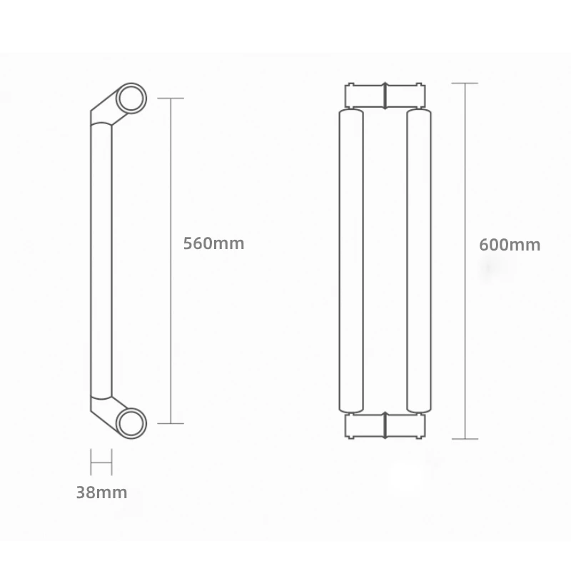 Двусторонняя круглая трубчатая дверная ручка Kensharp для поверхностного монтажа