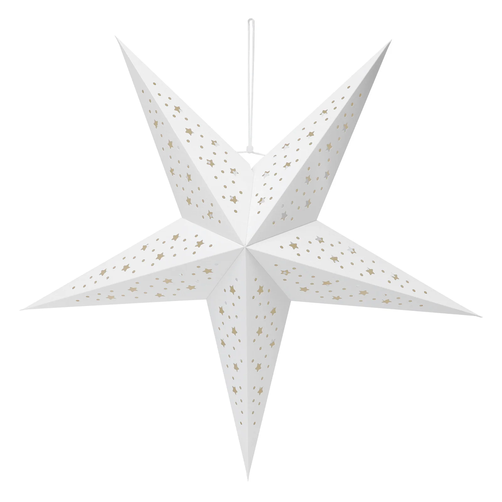 

Star Paper Lantern Hanging Lamp Christmas Lampshade Ceiling 3D Pentagram Shade Ornament Garland Light Tree Lanterns Out Hollow