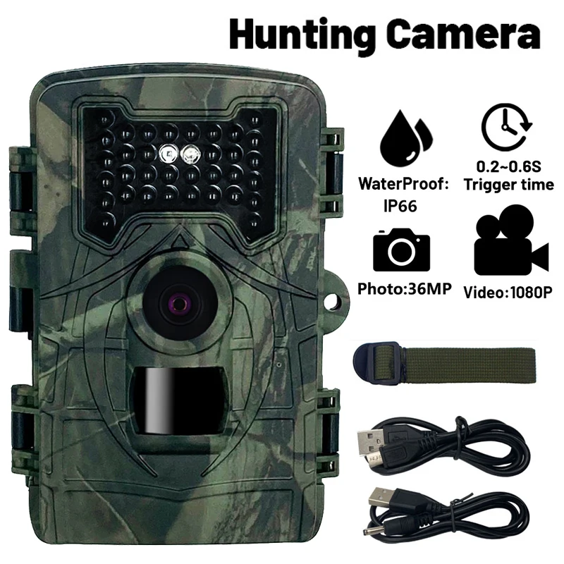 

PR2000 36MP 1080P Wildlife Hunting Camera Infrared Night Vision Hunting Trail Camera Animal Observation Monitoring Camera