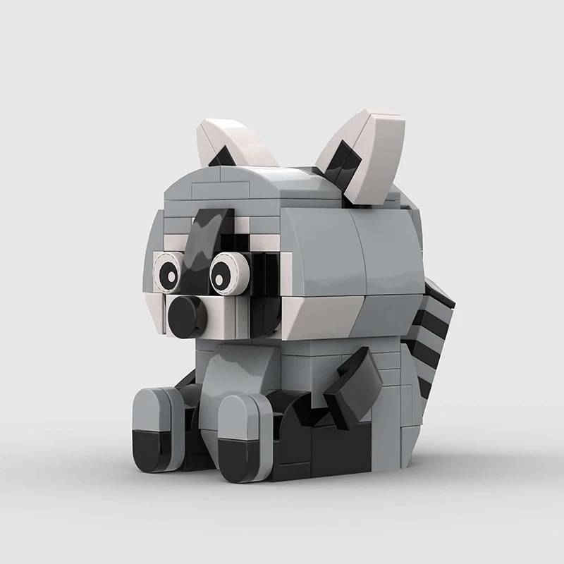 Набор строительных блоков MOC с милыми животными енот сделай сам Обучающие